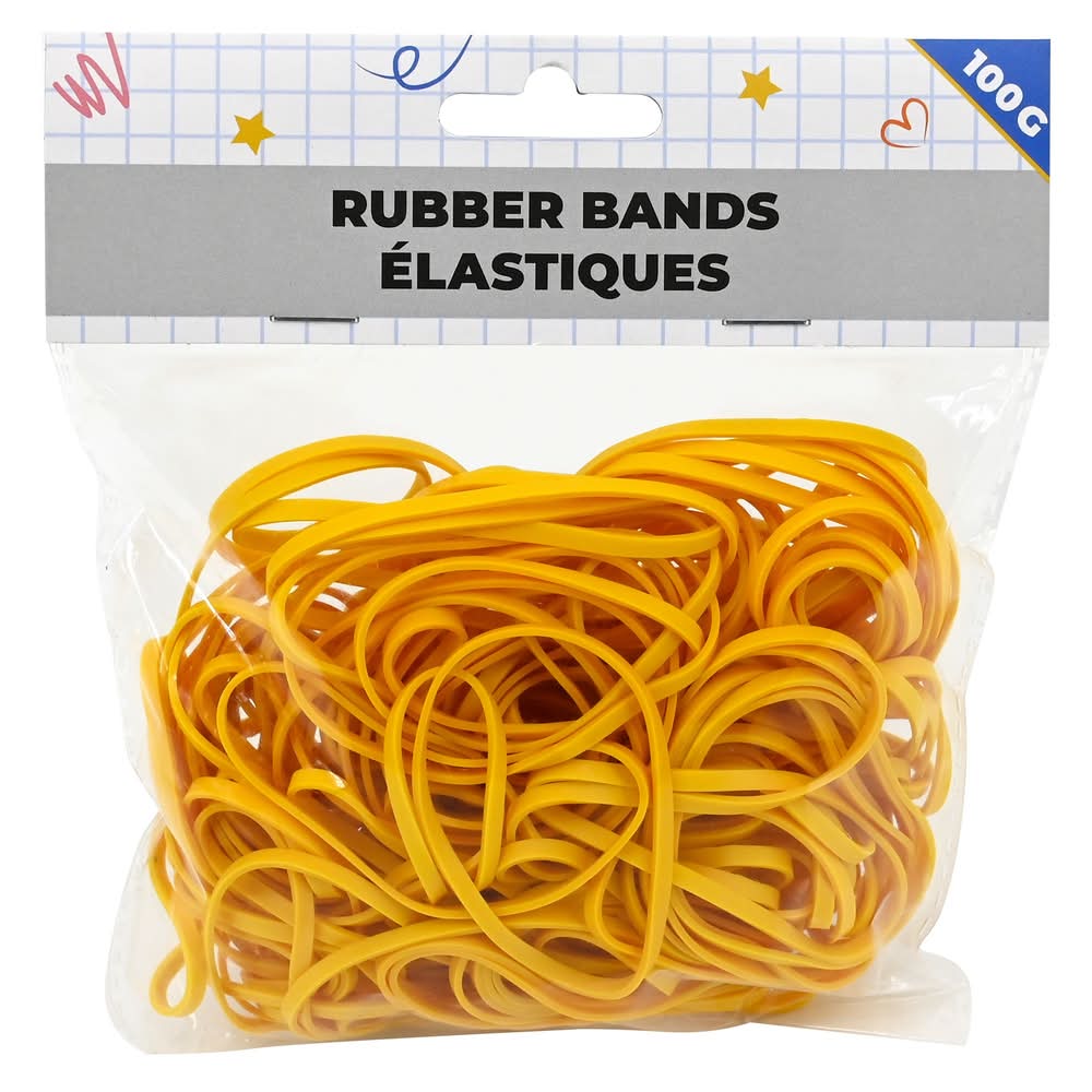 Giant Value Rubber Bands, 100-g.