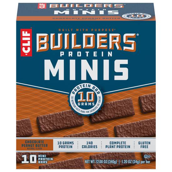 Clif Bar Builders Chocolate Peanut Butter Protein Bars (10 ct)
