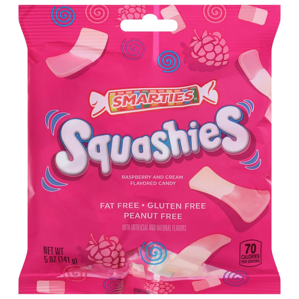 Smarties Squashies Flavored Candy, Raspberry N' Cream (5 oz)