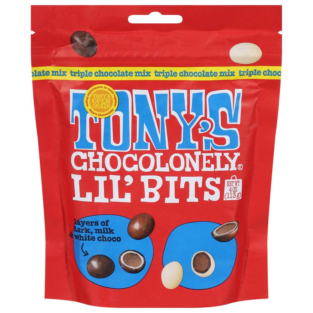 Tony's Chocolonely Lil' Bits, Triple Chocolate Mix (4 oz)