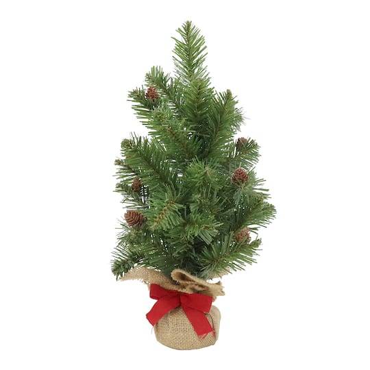 Ashland Unlit Pine Artificial Christmas Tree In Burlap Bag (16")