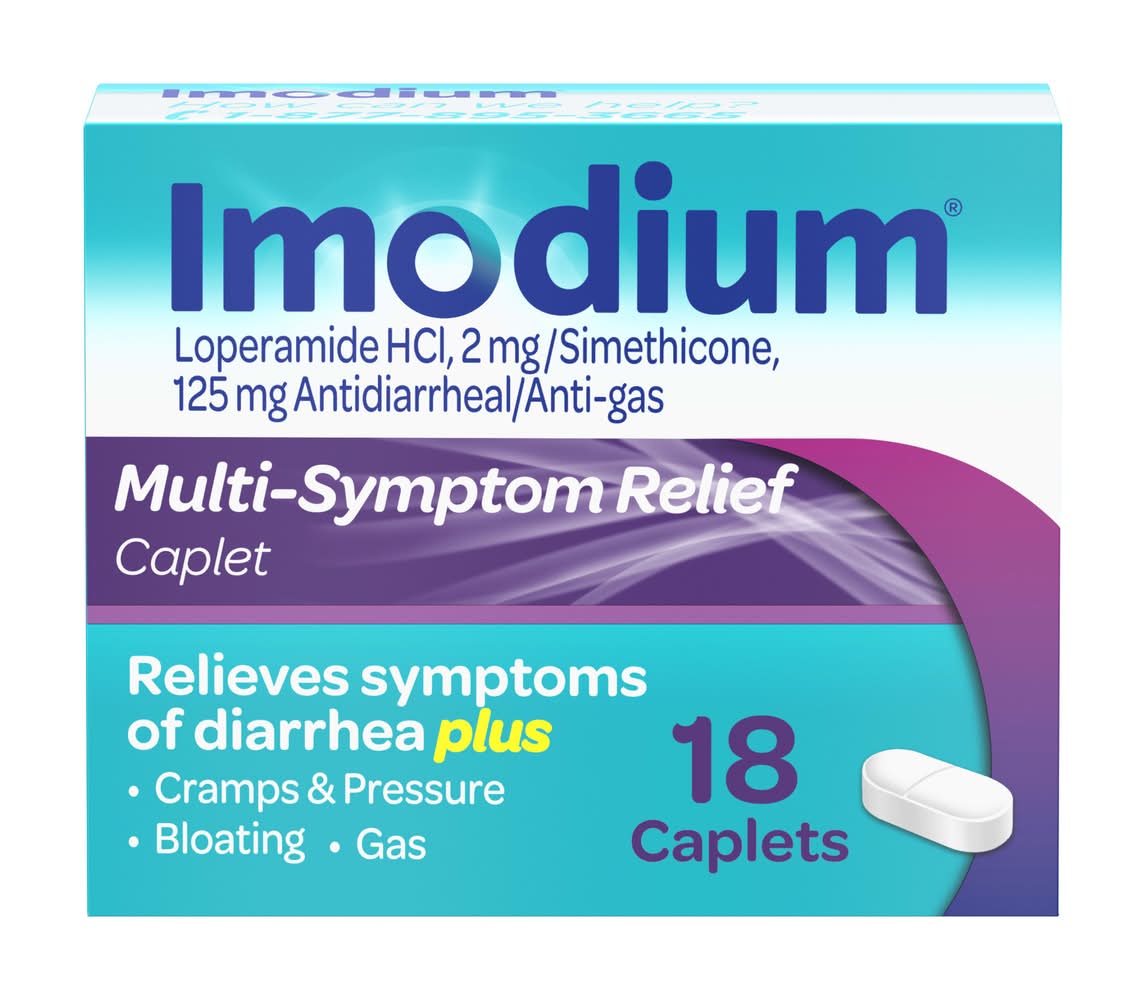 Imodium Multi Symptom Relief Anti Diarrheal Caplets (18 ct)
