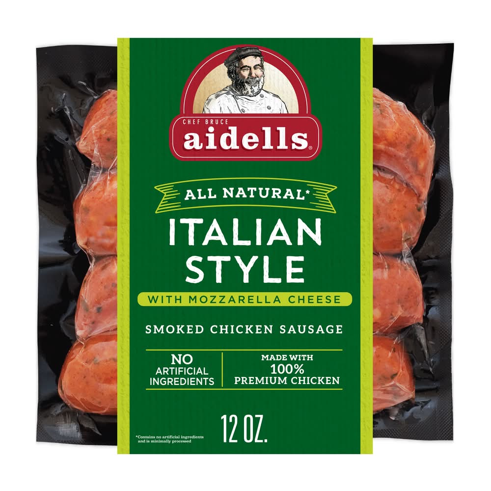 aidells All Natural Italian Style Smoked Chicken Sausage With Mozzarella Cheese (12 oz)