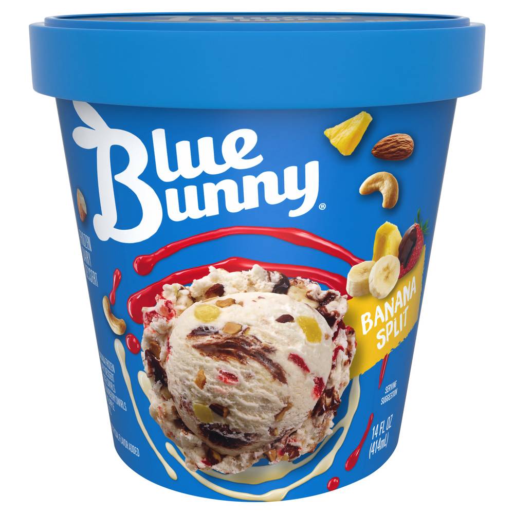 Blue Bunny Banana Split Frozen Dairy Dessert (14 fl oz)