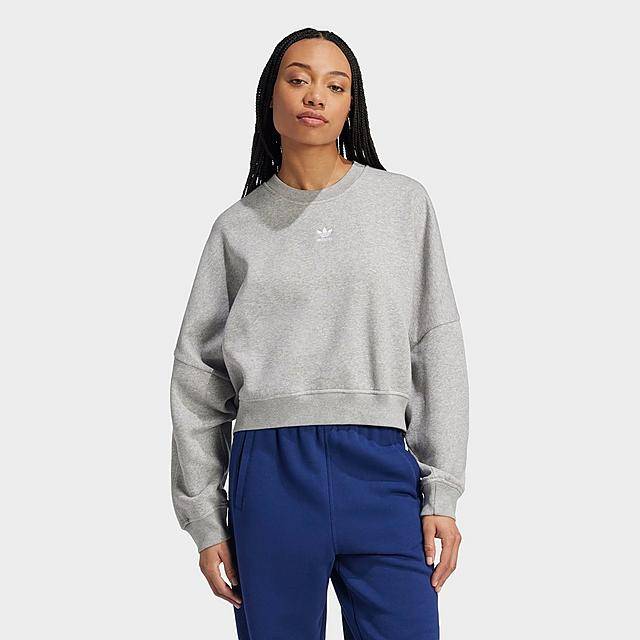 Adidas Originals Essentials Crewneck Sweatshirt, Female, Medium, Medium Grey Heather