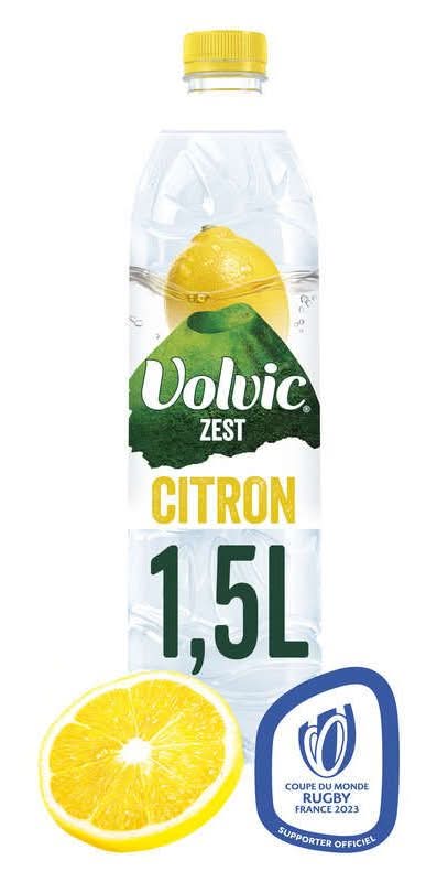 Volvic - Eau aromatisée, citron (1,5L)