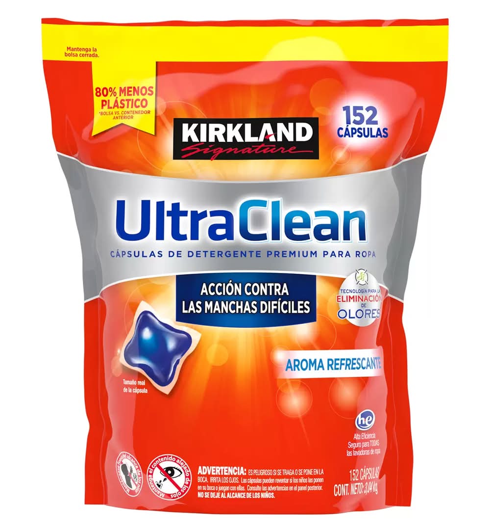 Kirkland Signature · Ultraclean cápsulas de detergente premium (152 un)