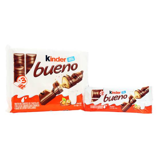 KINDER BUENO CHOCOLATE 43G CAJ*3