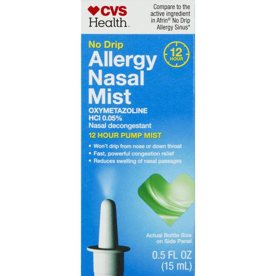CVS Health 12HR No Drip Allergy Nasal Mist, 0.5 FL OZ