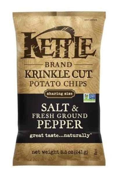 Kettle Brand Krinkle Cut Potato Chips Salt & Pepper