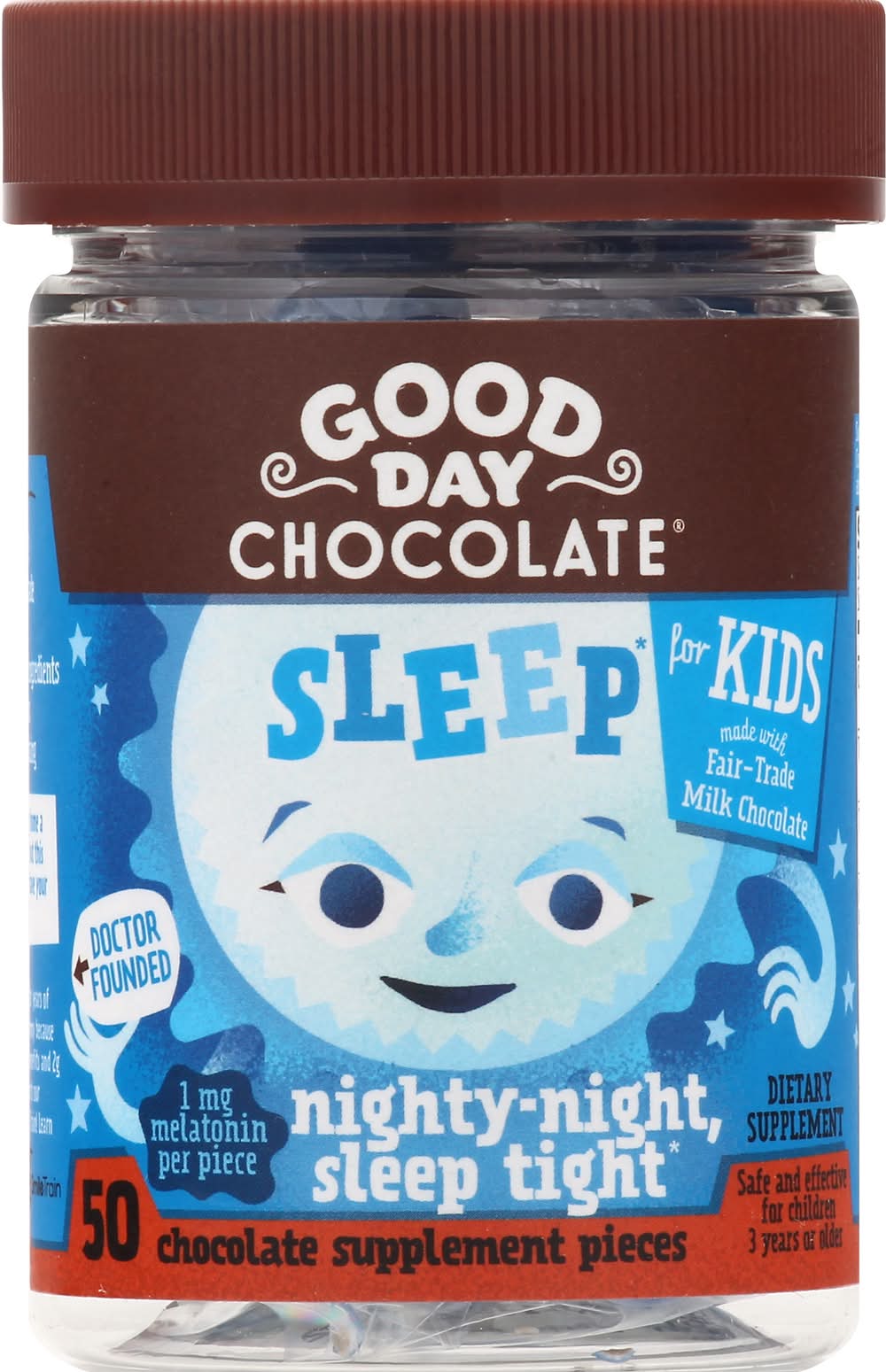 Good Day Chocolate Sleep For Kids Chocolate Supplement Pieces (9.6 oz)