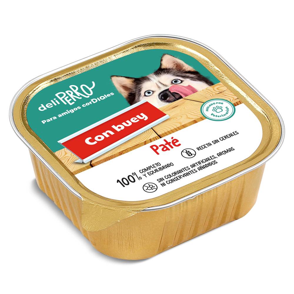 Paté Para Perro Con Ternera Deliperro De Dia Tarrina 300 G