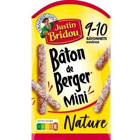 Justin bridou saucisson bâtons de berger mini nature (9 pcs)