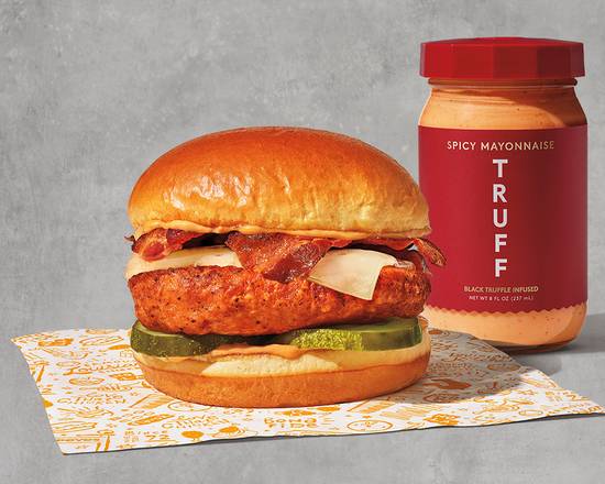 Spicy TRUFF Blackened Bacon & Cheese Chicken Sandwich