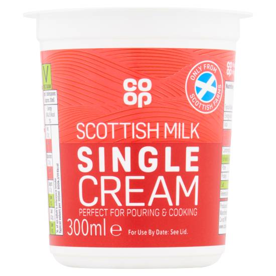 Co-Op Scottish Single Cream 300ml