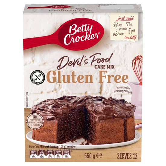 Betty Crocker Gluten Free Devil's Food Cake Mix 550g
