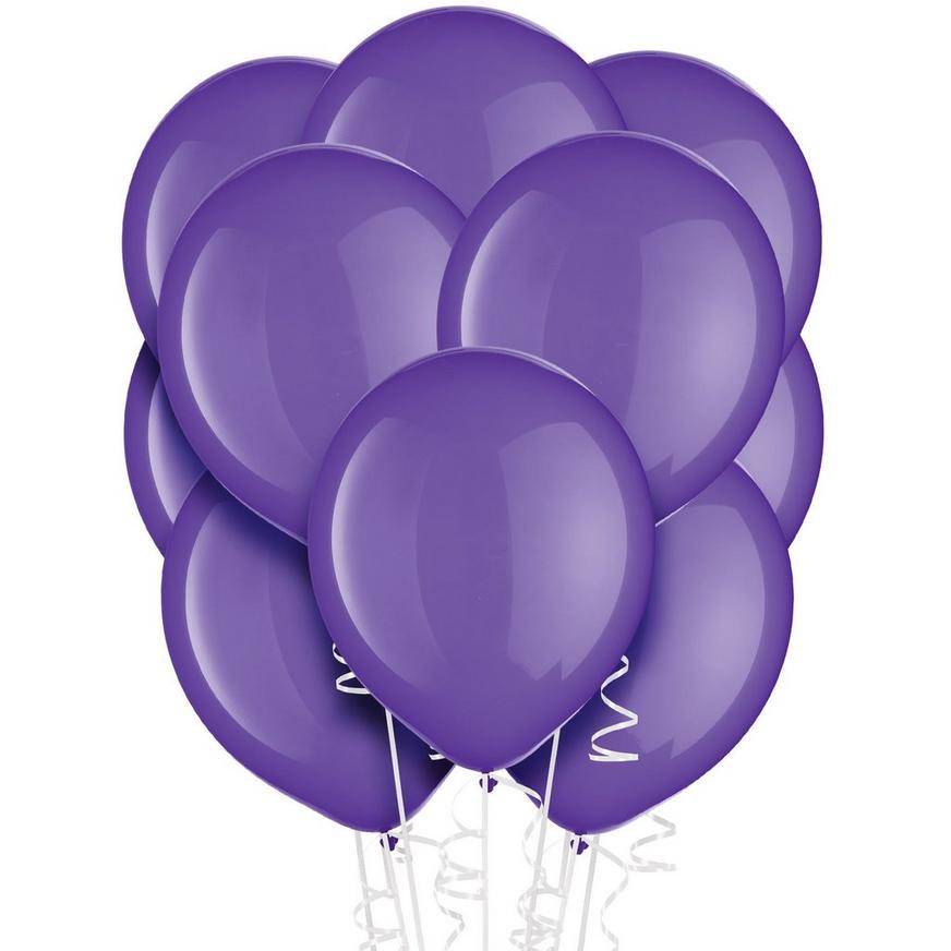 Uninflated 72ct, 12in, Purple Balloons