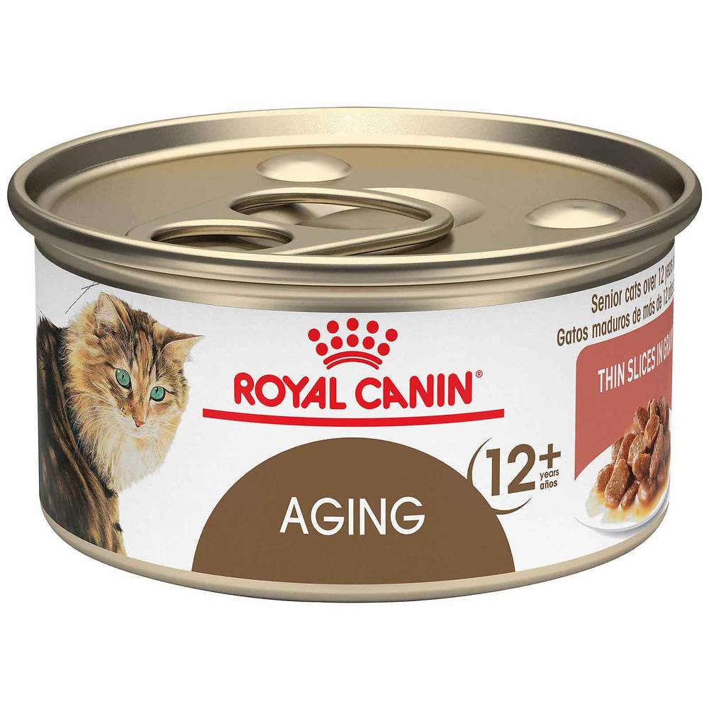 Royal Canin Aging 12+ Thin Slices in Gravy Canned Wet Cat Food