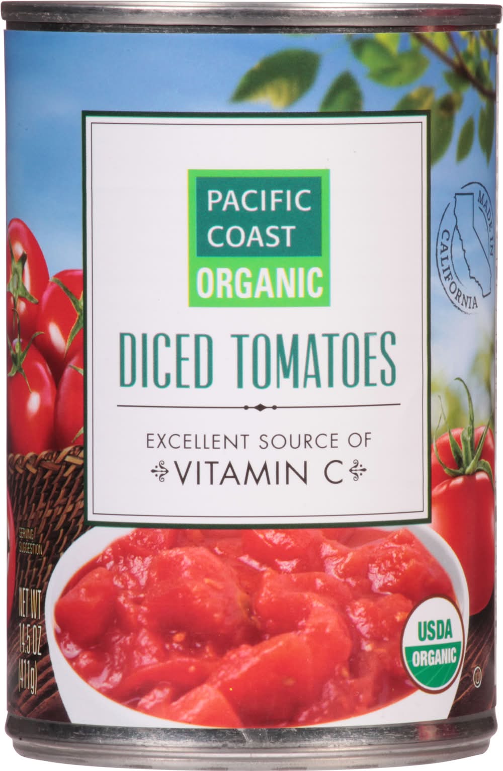 Pacific Coast Organic Diced Tomatoes (14.5 oz)