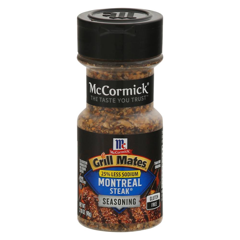 McCormick Grill Mates 25% Less Sodium Montreal Steak Seasoning (3.18 oz)