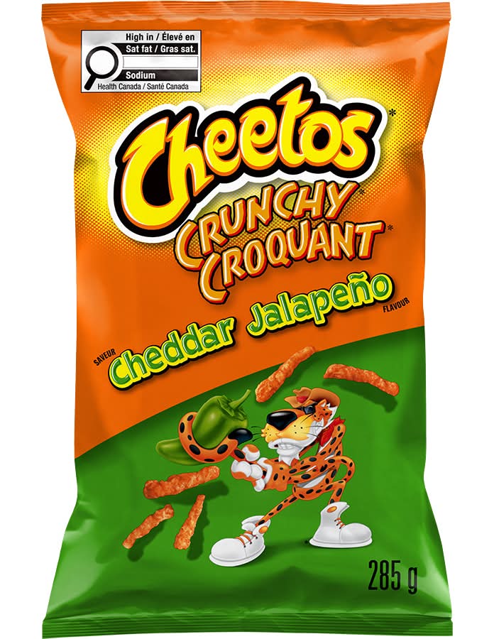 Cheetos Crunchy Snacks, Cheddar Jalapeno (285 g)