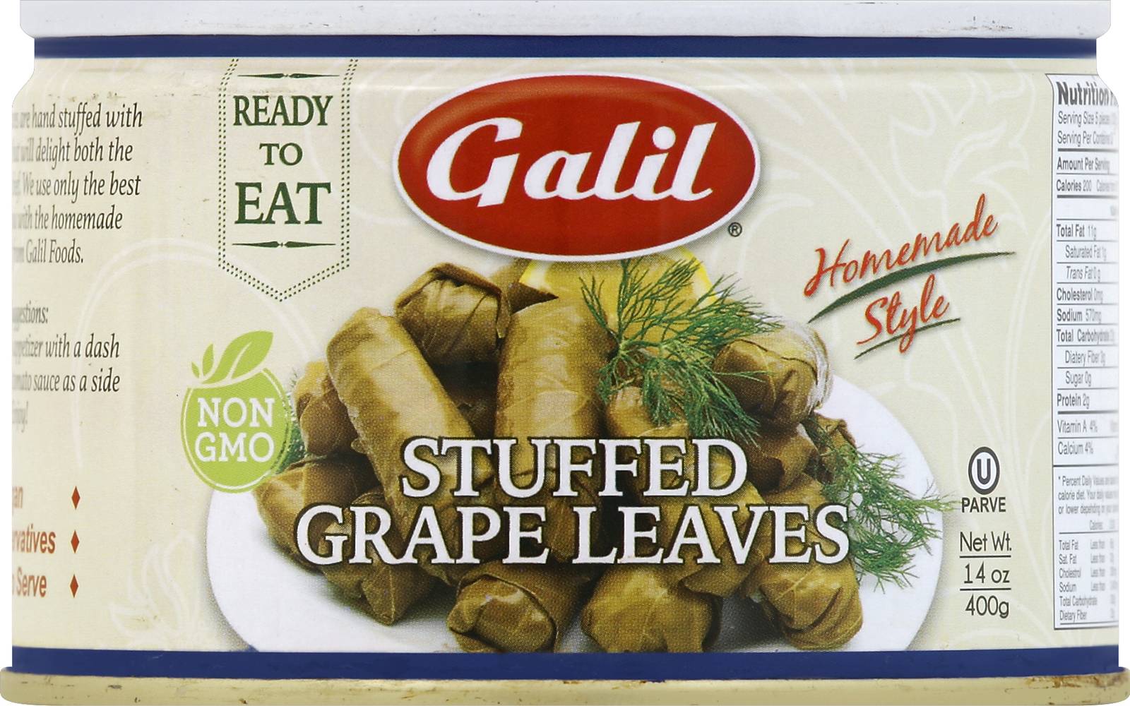 Galil Stuffed Grape Leaves (14 oz)