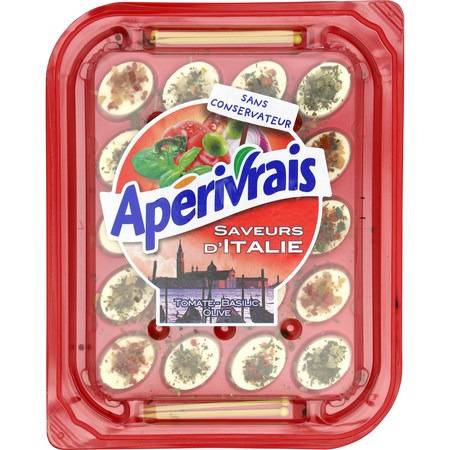 Fromage apéritif saveurs d'Italie APERIVRAIS - la barquette de 100 g