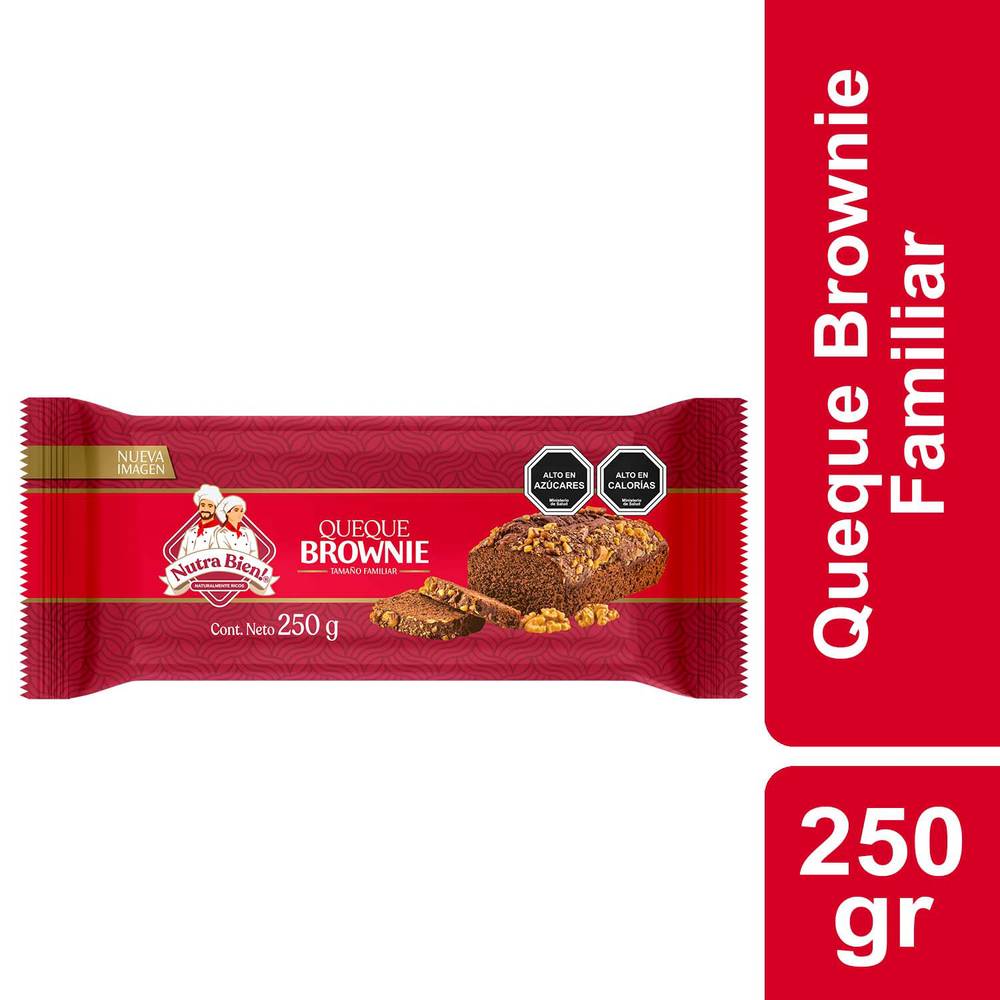 Nutra bien queque brownie familiar sabor chocolate (bolsa 250 g)