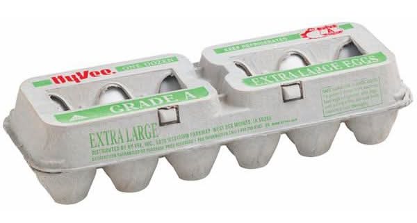 Hy-Vee Grade a Eggs, White (23 oz, 12 ct)