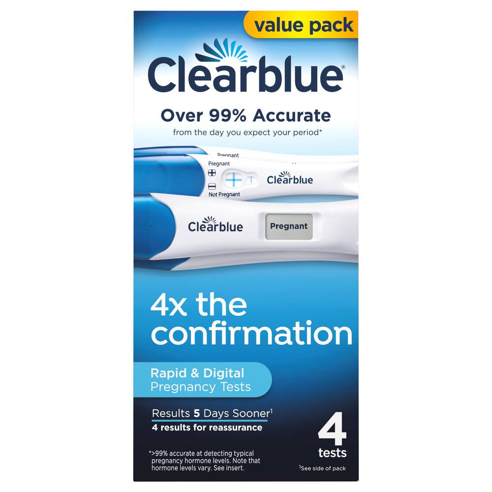 Clearblue Digital & Rapid Pregnancy Tests (4 ct)