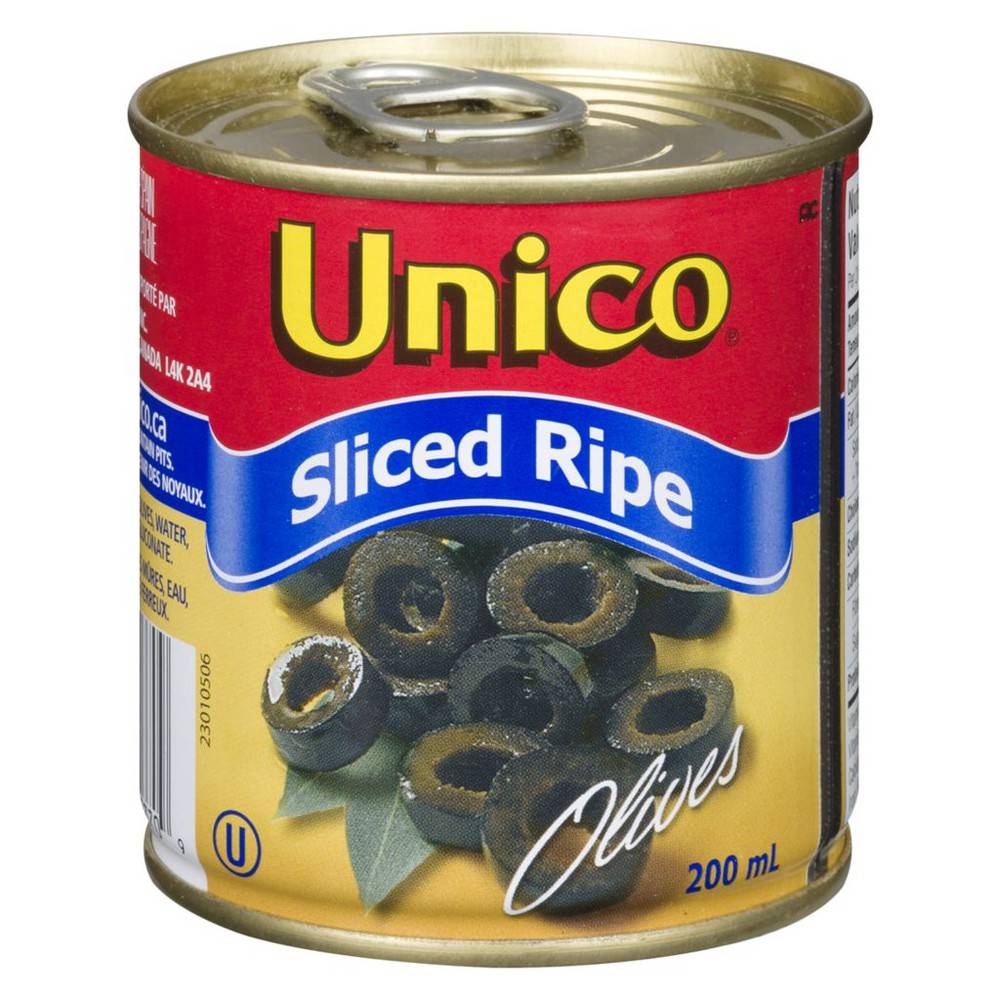 Unico Black Olives, Sliced Ripe (200 g)