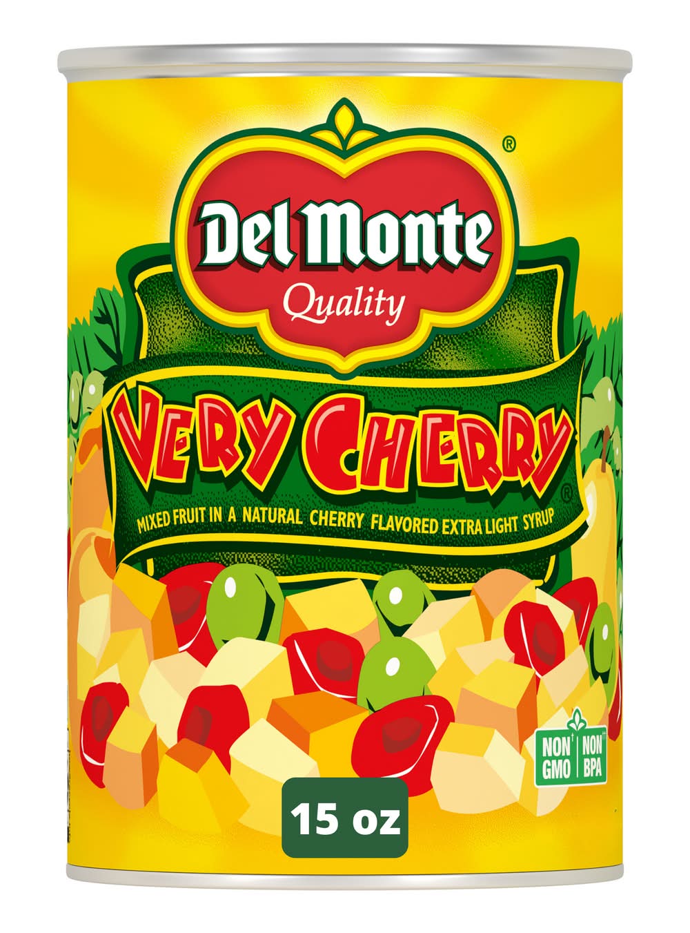 Del Monte Very Cherry Mixed Fruit in Natural Cherry Flavored Light Syrup (15 oz)