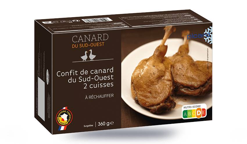 2 cuisses de canard du Sud-Ouest confites