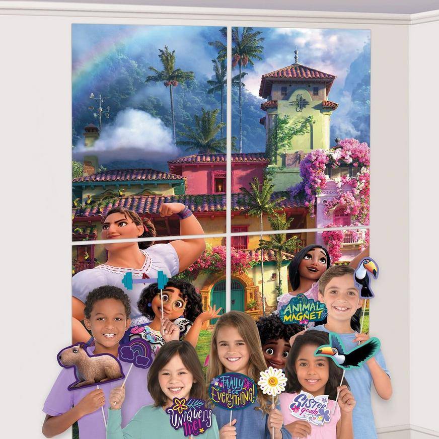 Party City Encanto Paper Cardstock Photo Booth Kit (4.6ft x 6.7ft)