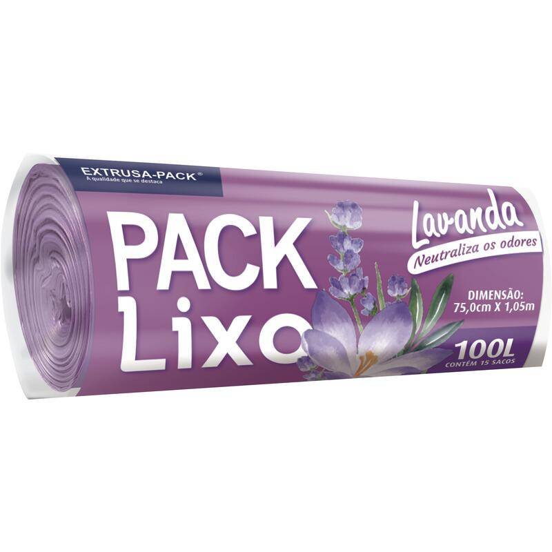 Extrusa-Pack Saco para lixo 100l lavanda Pack Lixo (15 un)