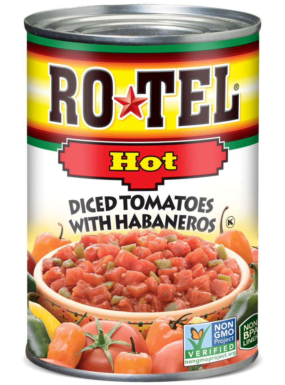 Ro-Tel Hot Diced Tomatoes With Habaneros (10 oz)