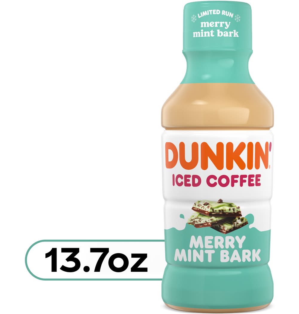 Dunkin' Iced Coffee Single, Merry Mint Bark (13.7 fl oz)