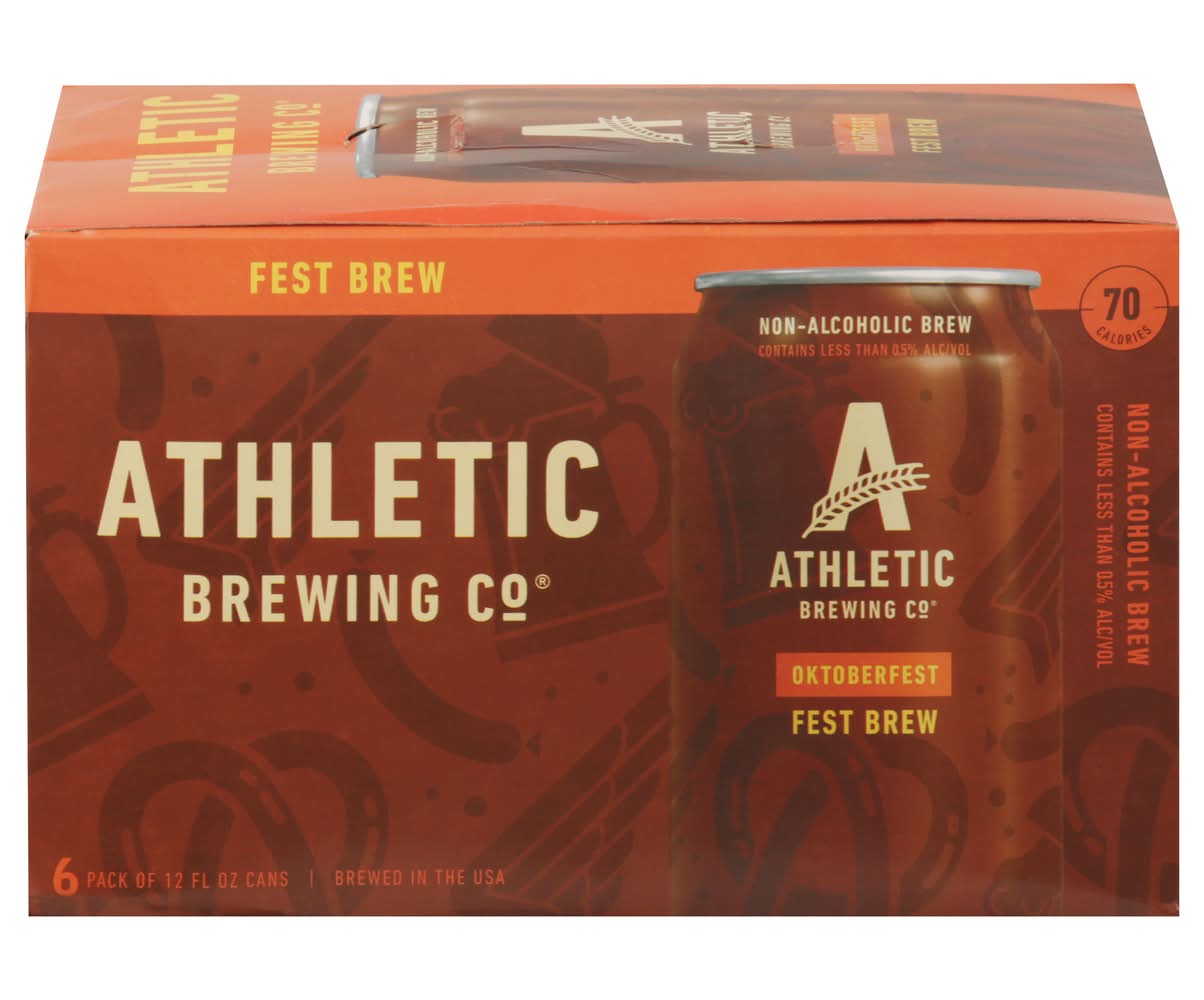 Athletic Brewing Co. Non-Alcoholic Cerveza Atletica Light Beer (6 x 12 fl oz)