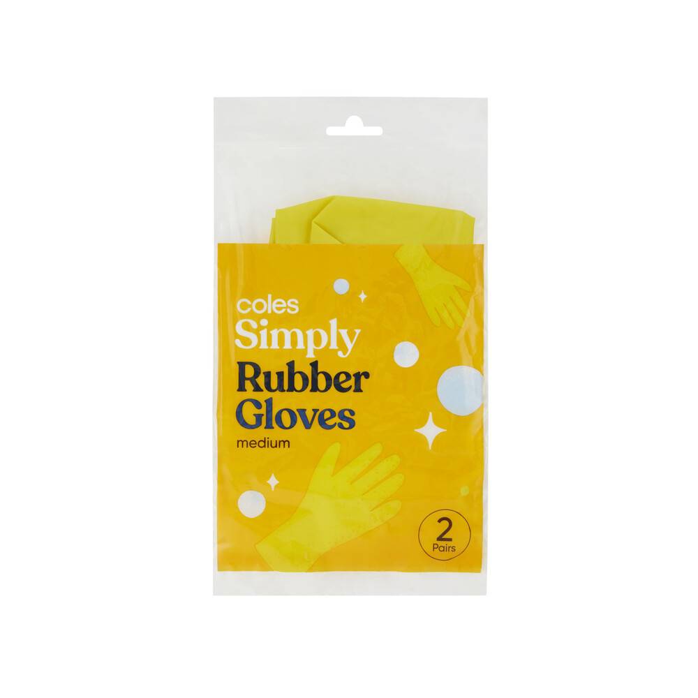 Coles Gloves Rubber Medium 2 pack