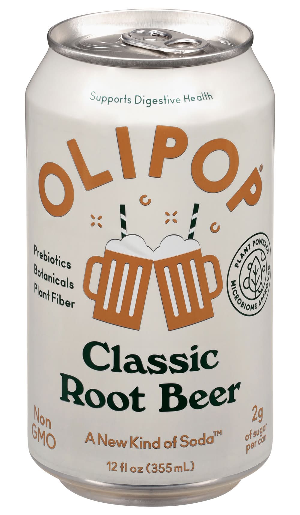 Olipop Classic Root Beer Sparkling Tonic (12 fl oz)