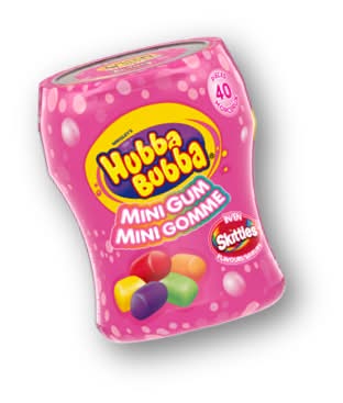Hubba Bubba Mini Bubble Gum, Skittles (40 ct)