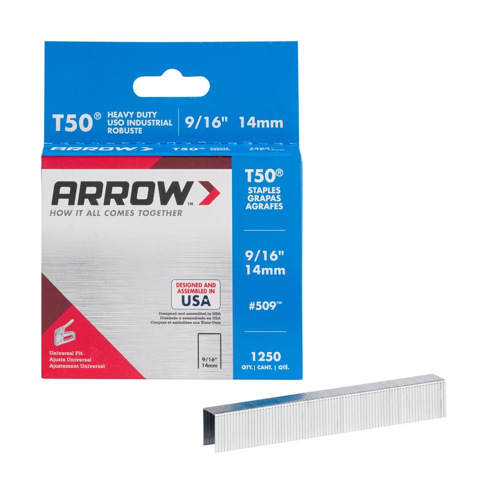 Arrow 9/16-in Leg x 3/8-in 20 -Gauge Heavy-duty staples 1250 -Per Box
