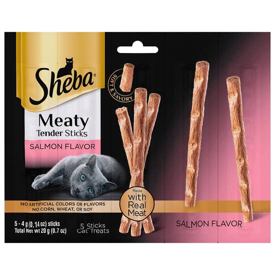 Sheba Meaty Tender Sticks Salmon Flavor Cat Treat (5 sticks)