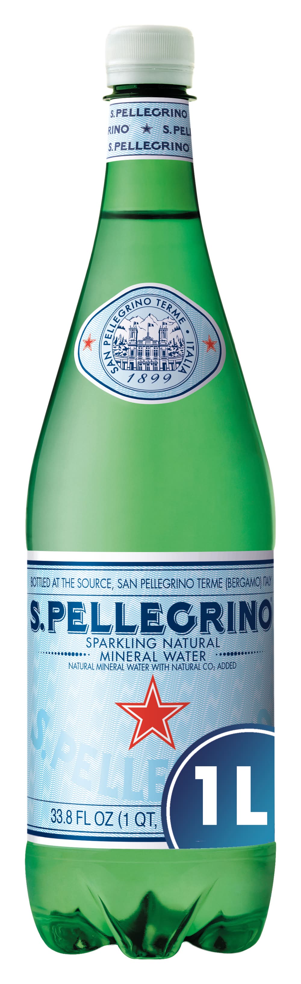 Agua mineral natural con gas · San Pellegrino (1 L)