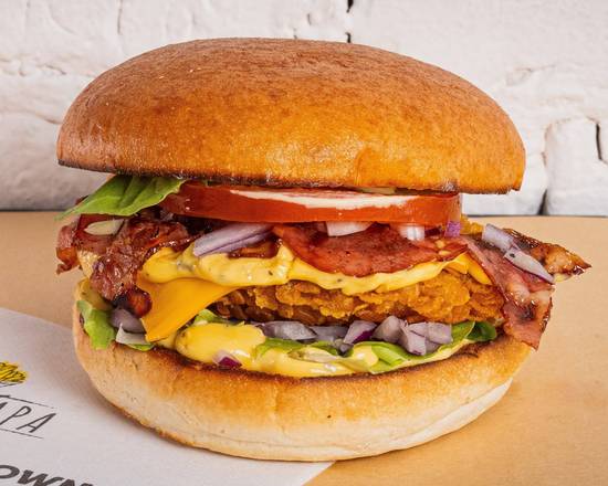 Chicken bacon burger