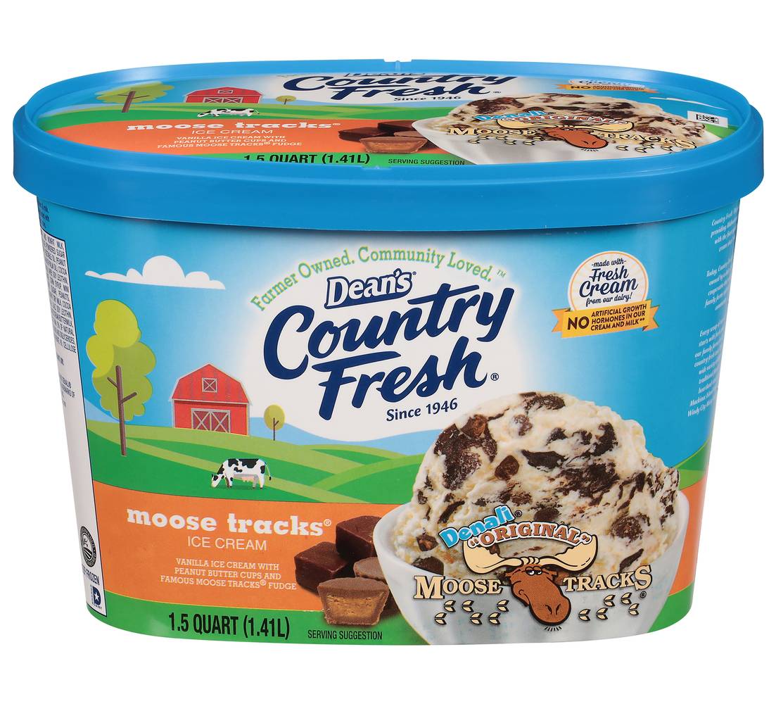 Dean's Country Fresh Original Ice Cream, Moose Tracks (1.41 L)