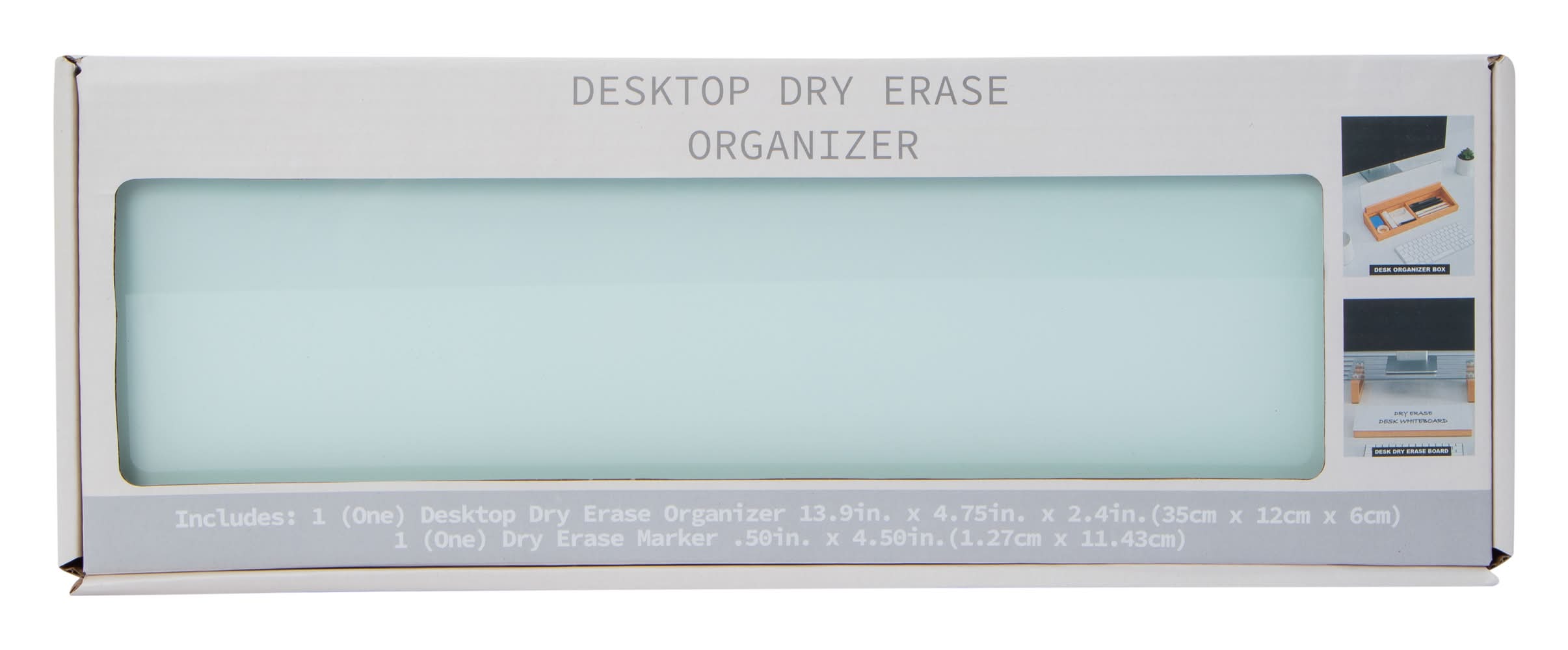 Desktop Dry Erase Organizer 13.9in x 4.75in Brown