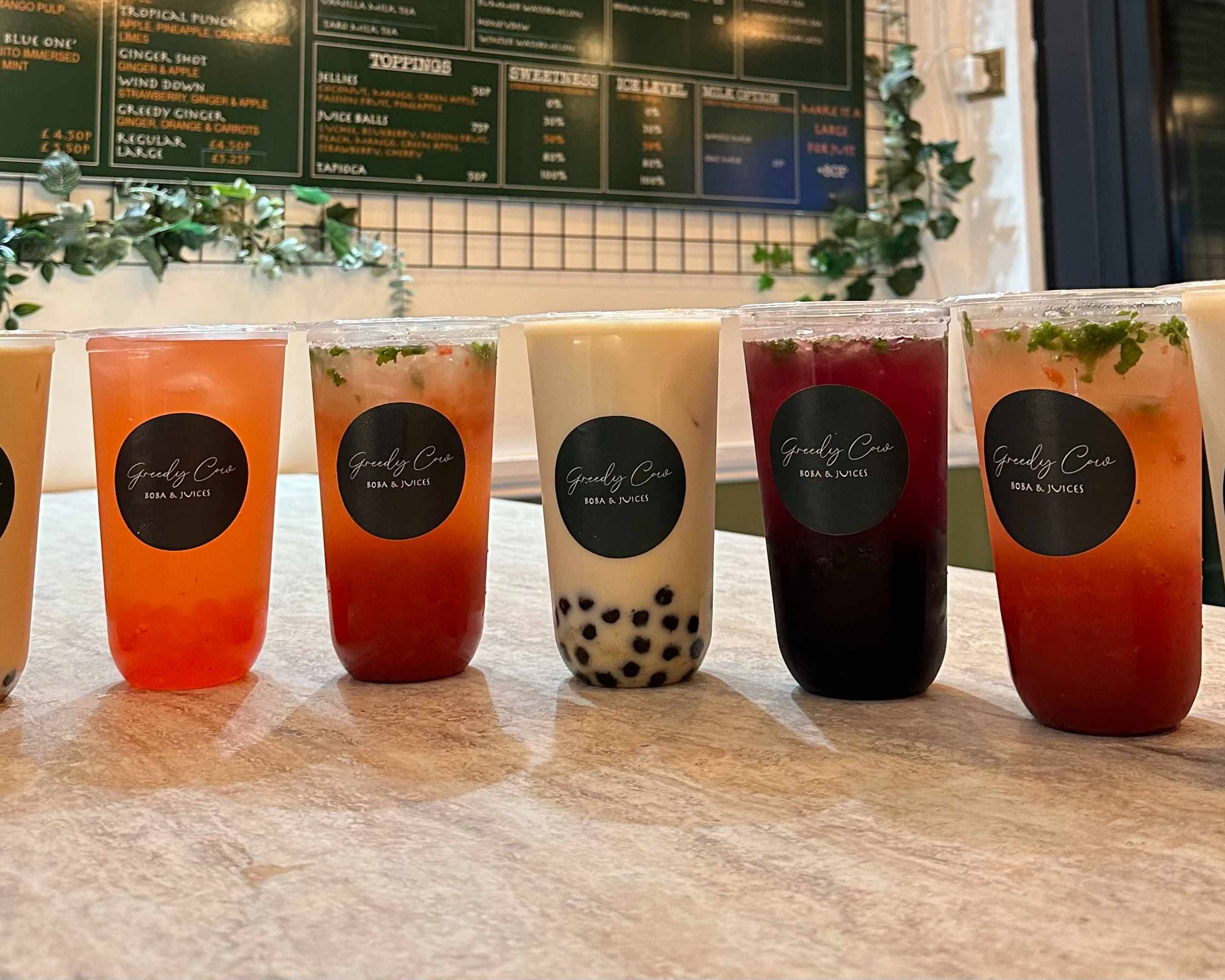 Greedy Cow Boba & Juices Menu Takeaway in London Delivery menu