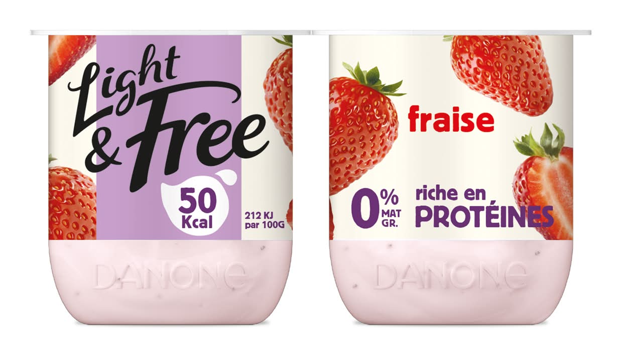 Light & Free - Yaourt aux fruits allégé 0% mg, fraise (4)