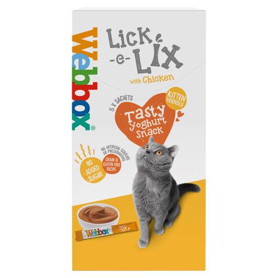 Webbox Lick-E-Lix With Chicken Tasty Yoghurty Treat 5 X 15g